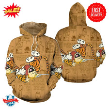 Calvin and Hobbes Comics 3d All over Print Hoodie S-5XL 8D1024