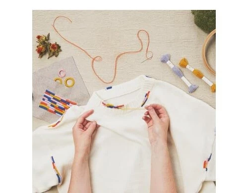 DMC Eco Vita Wool Embroidery Thread 16m 6 Skeins #604 Light Blue 360 - Image 3 of 3