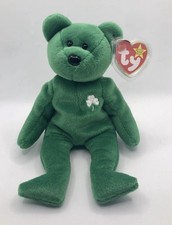 Ty Beanie Babies Erin Green Bear Shamrock Retired Original 1997