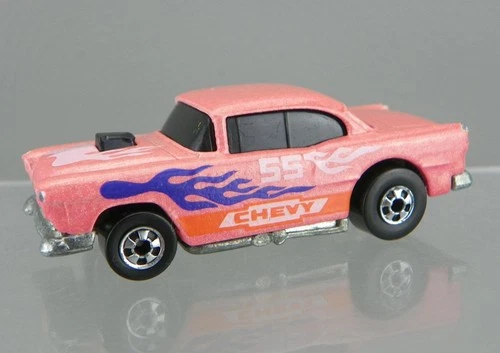 Vintage 1988 Hot Wheels Diecast 1/64 Color Racers Pink 1955 Chevy Bel Air VG-EX