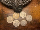 1943, 4-1964 And 1965 50C Kennedy Silver Half Dollar- No Reserve!
