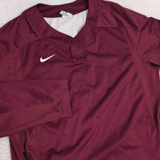 Nike Men's Maroon Red Lightweight Pullover Windbreaker 708188 Size M Zip Pock