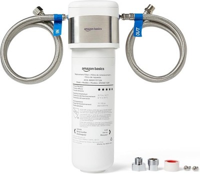 Amazon Basics Under Sink Water Filter System, 11,000 Gallons, White