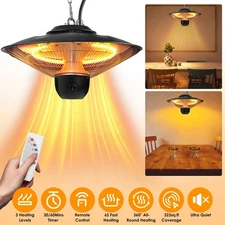 1500W Electric Hanging Heater Ceiling Heating Lamp Heater with 2 Remote Control
