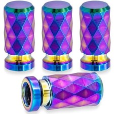 4PCS Colorful Car Tire Valve Stem Cap, Leak-Proof 4 pcs - L Bling - Colorful