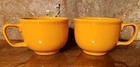 Fiesta JUMBO Soup Chili 2 Mugs Big CUP  Tangerine 18oz 3.5x4.5" Bowl