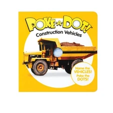 Melissa & Doug Childrenâ??s Book â?? Poke-a-Dot: Construction Vehicles - GOOD