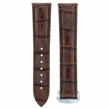20MM LEATHER BAND WATCH STRAP FOR 41MM OMEGA SEAMASTER 2201.50.00 DARK BROWN