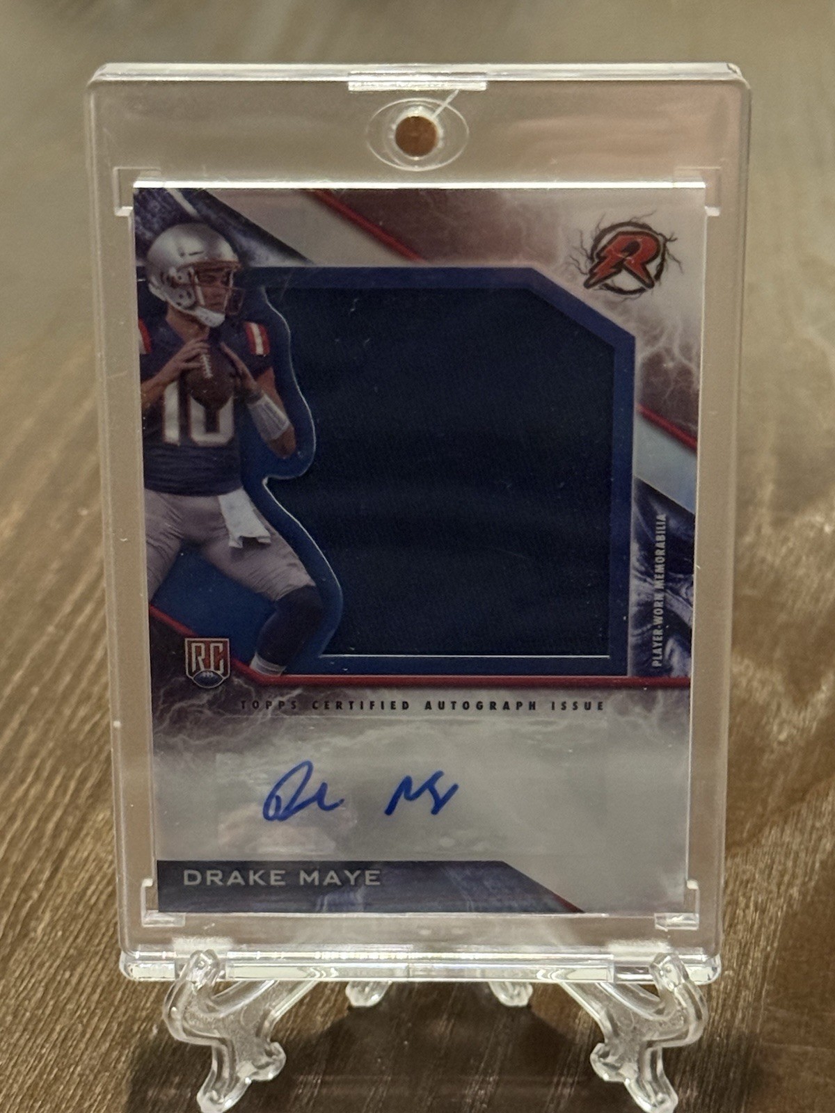 2024 Topps Resurgence Rookie Drake Maye RPA Game Used Patch Auto