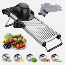 Adjustable Stainless Steel Mandoline Vegetable Food Slicer Gloves for Kitchen