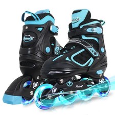 MammyGol Adjustable Inline Skates for Kids Boys Girls Youth Beginner with Lig...