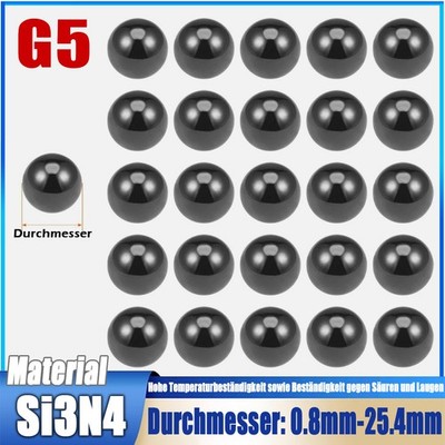 G5 Keramikkugeln Si3N4 | Ø 0,8 25,4 mm | Präzisionskugeln für Kugellager