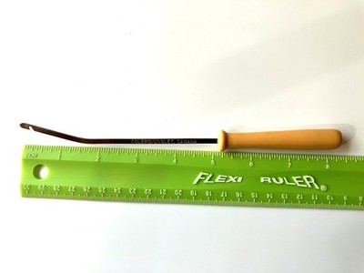 Vintage leclerc weaving hook sley heedle reed threading shuttle 8.25''