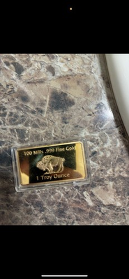 #ad 1 Troy Oz .999 Gold Bullion $1 Buffalo In Protective Case $50.00