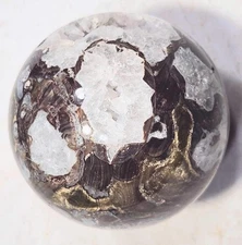 Mushroom Jasper w Crystal Vugs 54mm Classic Decor Sphere - Table Sculpture 6432