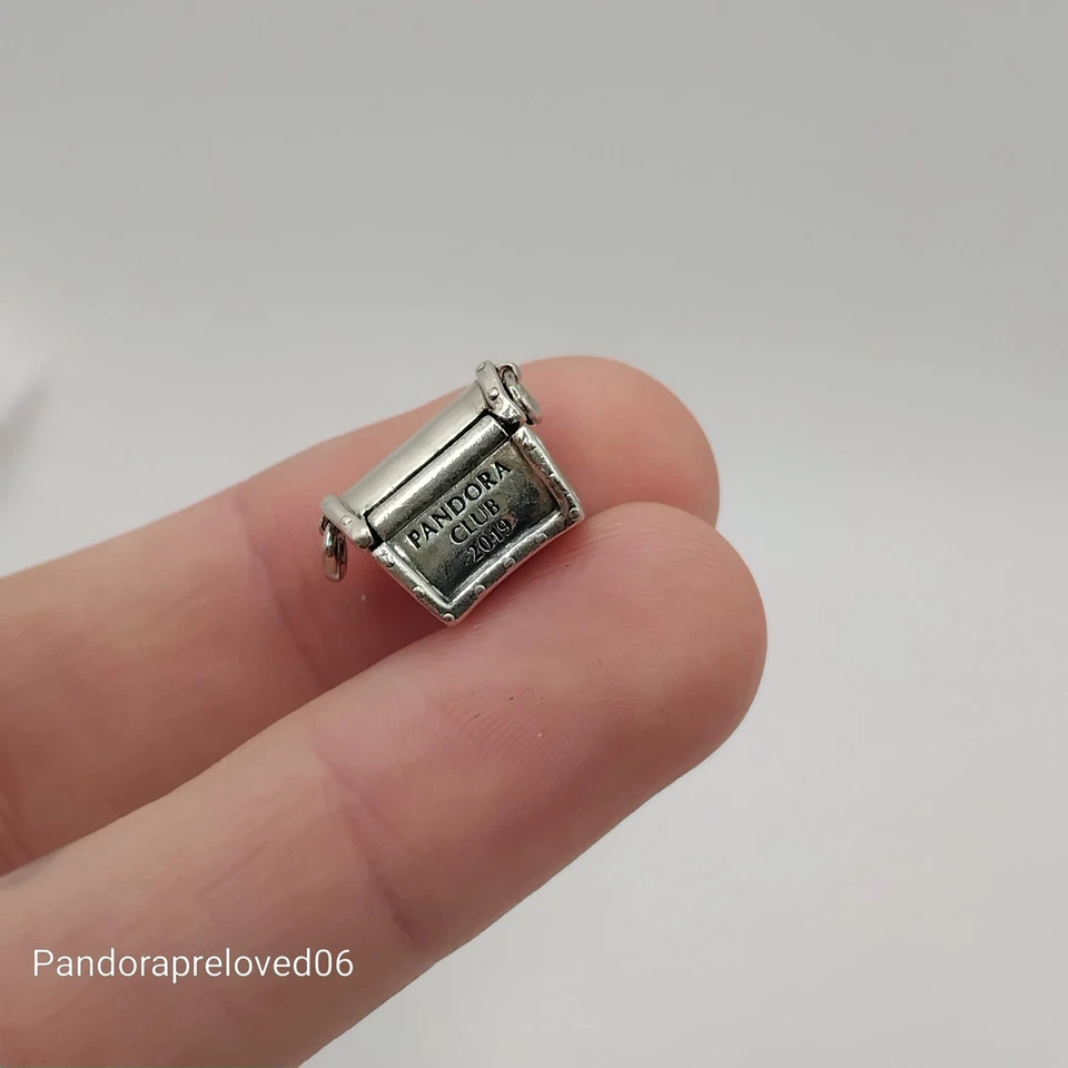 Genuino Pandora Club 2019 Cofre del Tesoro Piedra Diamante ALE S925 Oro Rosa #2723U Foto 3 de 4