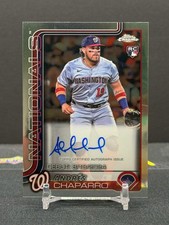 2025 Topps Chrome Andres Chaparro Rookie Auto RC Washington Nationals