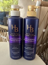Hair Biology Silver and Glowing Purple Shampoo Conditoner Silver Gray 12.8ozea