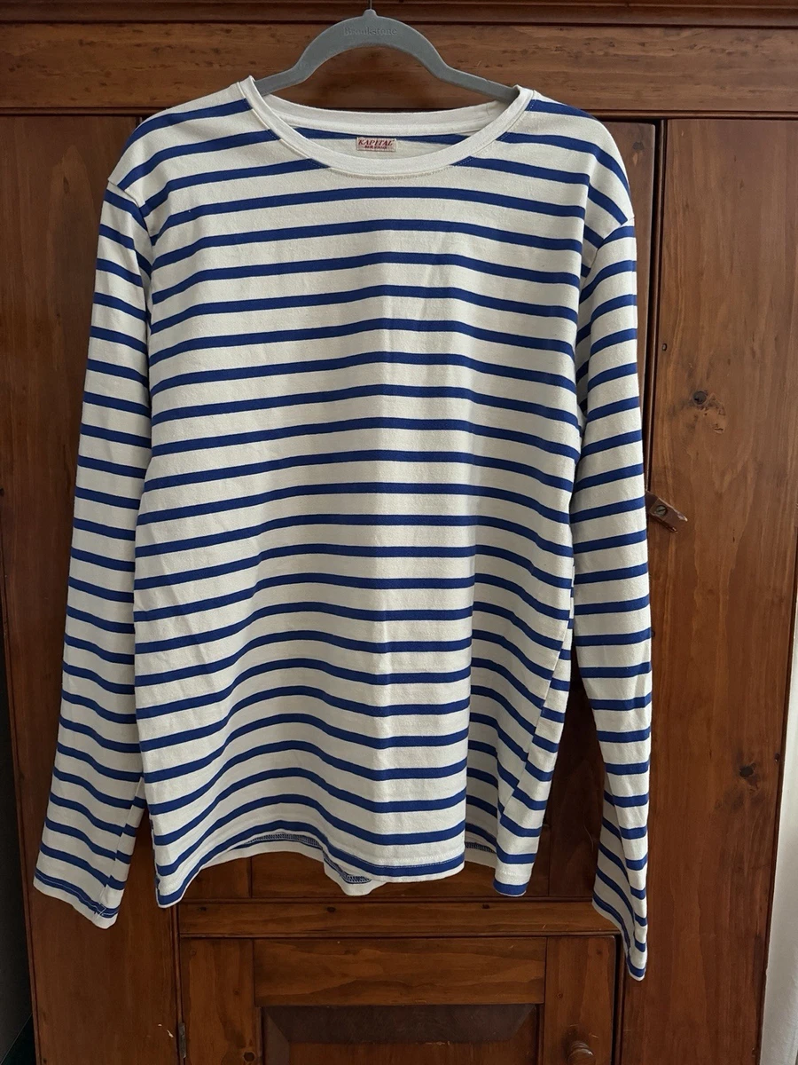 Kapital K Long Sleeve Striped Casual Button-Down Shirts for Men