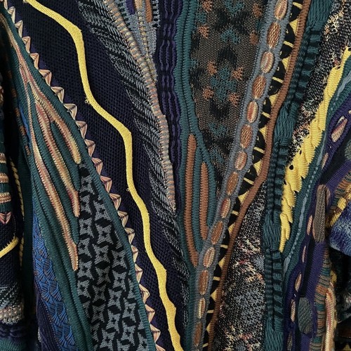 Vintage 90s Tundra Canada Sweater Mens Medium Colorful Coogi Style Sweatshirt - Bild 5 von 10