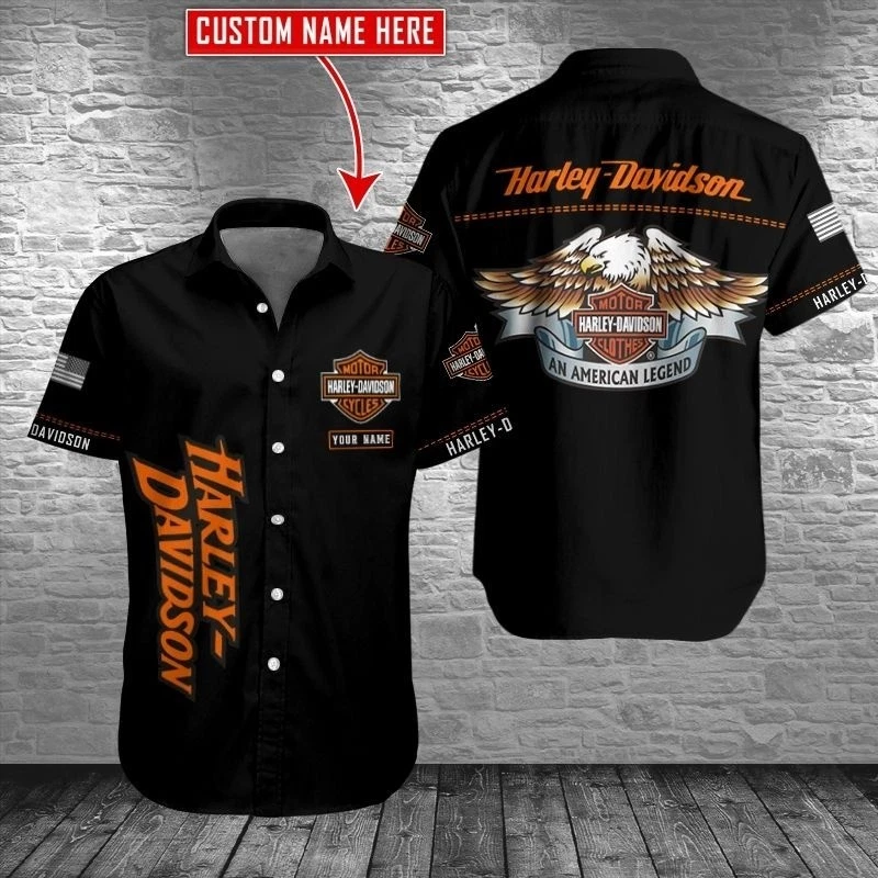 Personalized Harley Motor Davidsonn Racing Casual Shirt Button Down Unisex Adult
