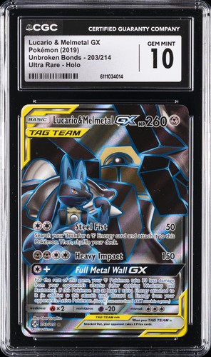 Lucario & Melmetal-GX graded CGC 10 for sale on eBay