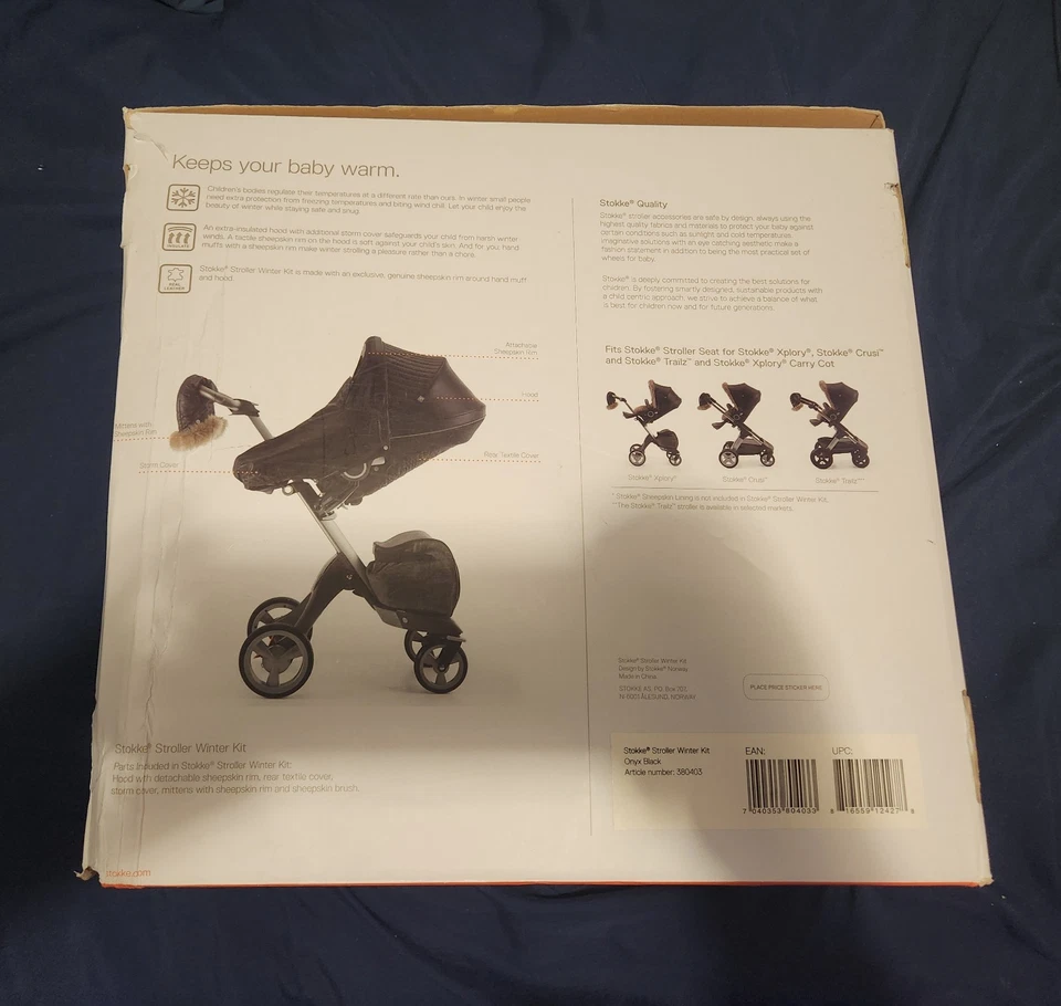 Stokke Cochecito Invierno Kit - Negro Ónix **Envío Rápido** Foto 3 de 4