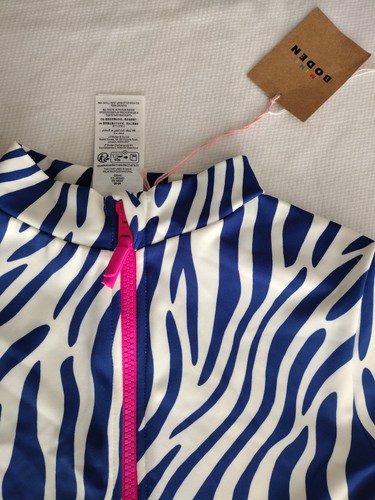 Blue White Swimsuit Mini Boden Long Sleeve Swim Costume Age 2/3 6/7 11/12 Years - Picture 2 of 7