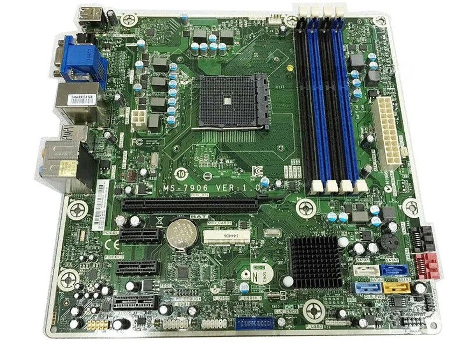 HP AMD A75 Motherboard MS-7906 Socket FM2 DDR3 MicroATX DVI HP 747512-001 - Image 3 of 4