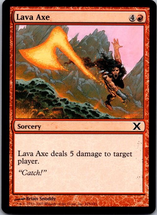 Lava Axe 200 Common 9th Edition Magic: The Gathering Lightly Played