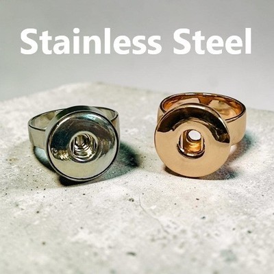 Snap Jewelry Stainless Steel Ring fits18-20mm Ginger Snaps Charms Sizes 5-11 