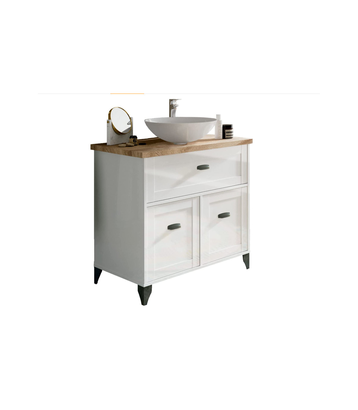 PTARCH, Mueble de baño con lavabo Toscana acabado color blanco 95 cm(alto)85 cm(