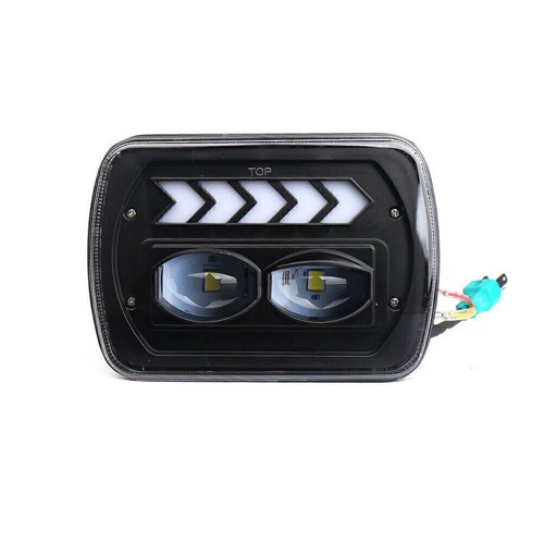 2X 5"x7" LED Square Headlight Spot High Low Beam Offroad Truck Wrangler - Picture 5 of 12