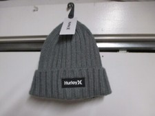 HURLEY "SQUAW CUFF BEANIE " WINTER OUTDOOR HAT ADULT/UNISEX NWT GRAY RIBBED