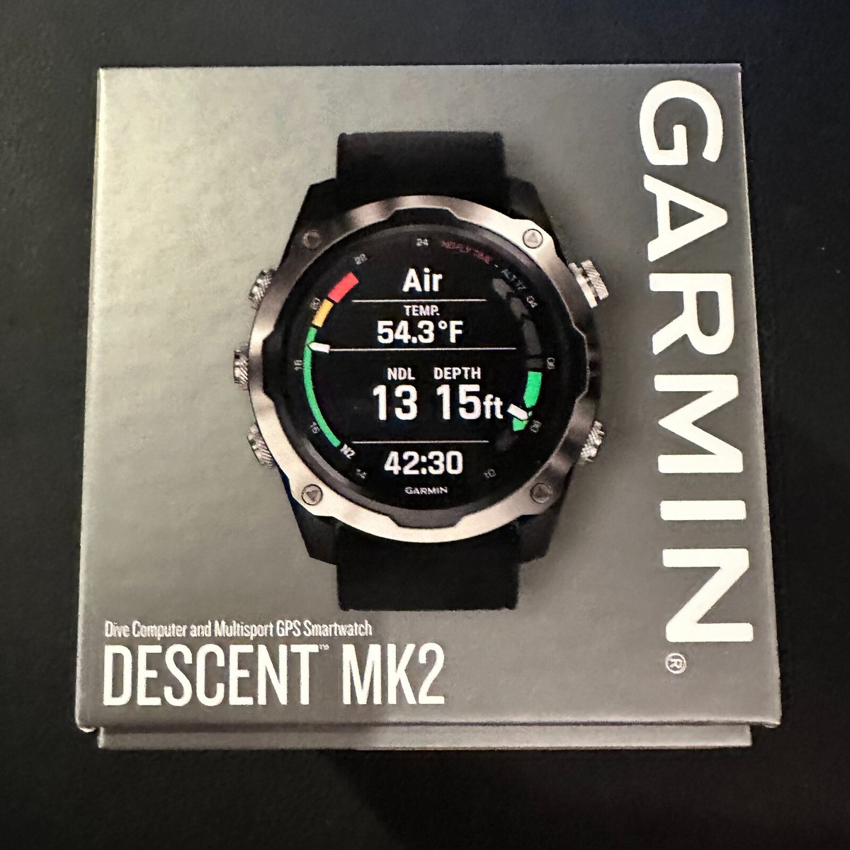 Slate Gray Reloj Garmin Descent Garmin Descent Mk2 GPS Watch