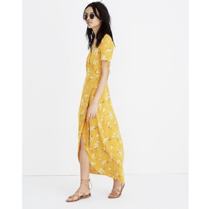 yellow wrap maxi dress