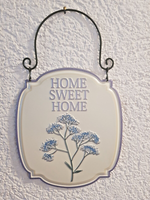 "TüRschild \"Home Sweet Home\" Metall GepräGt Willkommen-Schild, HäNger"
