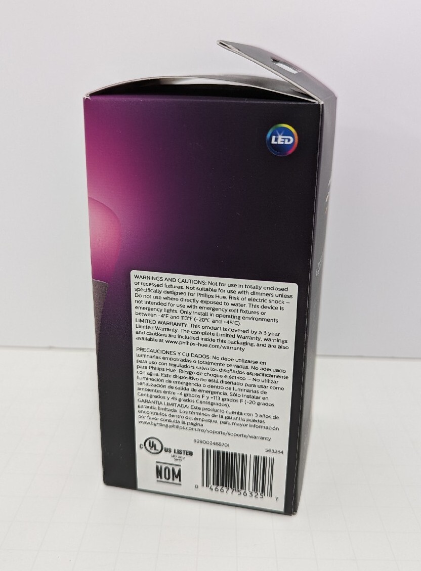 Philips Hue 563254 75W Color LED E26 Smart Light Bulb **FREE SHIPPING**