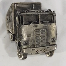 BERGAMOT BRASS WORKS B-38 BELT BUCKLE Vintage 1978 USA  Semi Truck Distressed