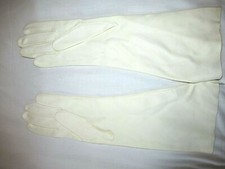 Vintage Kasanova Ladies Cotton White Over the Wrist Long Gloves size 6.5