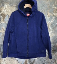 Nike Tech Fleece Womens Medium M Full Zip Sweater Jacket Hoodie Blue Hooded