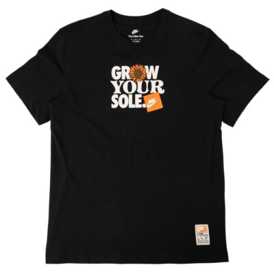 Nike Sportswear “Grow Your Sole” T-Shirt Black Men’s Medium BNWT FREE  SHIPPING