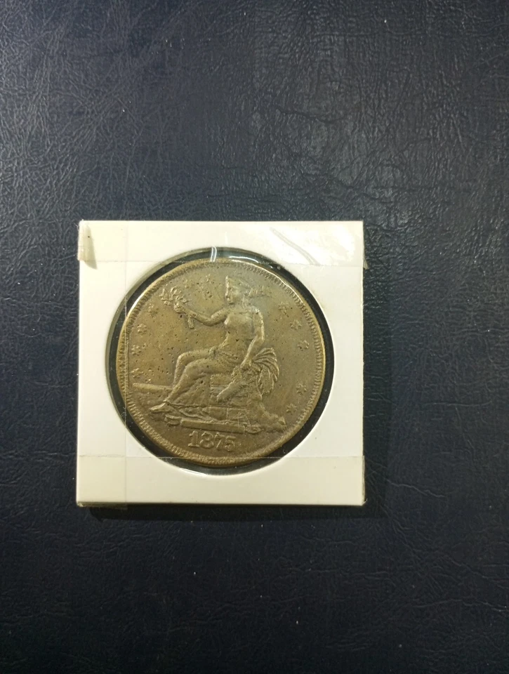 1875 Statue Of Liberty San Francisco America US Silver Trade $1 Dollar Coin - Image 2 of 4