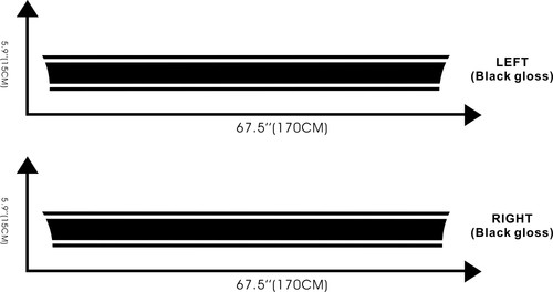 Calcomanía de coche rally a rayas 67"" para MIMI SD vinilo panel de puerta inferior pegatinas ZC333 - Imagen 4 de 5