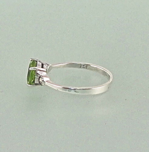 9923268-d Peridot-Markasiten-Ring rund facettiert 925er Silber Gr. 53 - Picture 3 of 4