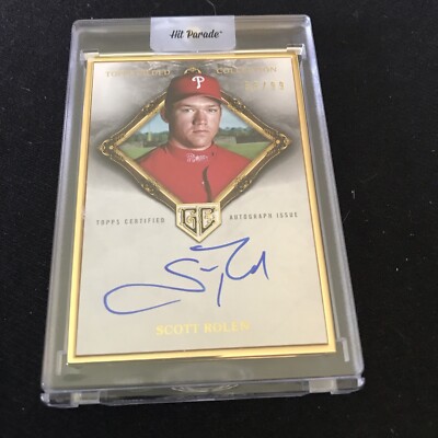 SCOTT ROLEN 2023 TOPPS GILDED HALL OF FAMERS GOLD FRAME AUTO 55/99