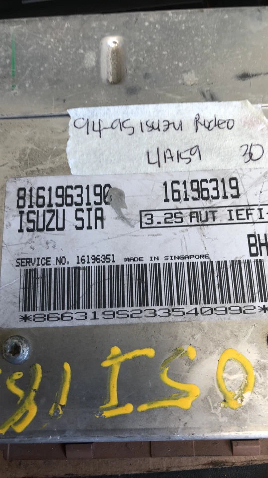 1994-1995 Isuzu Rodeo ecm ecu computer 16196319 - Image 3 of 4