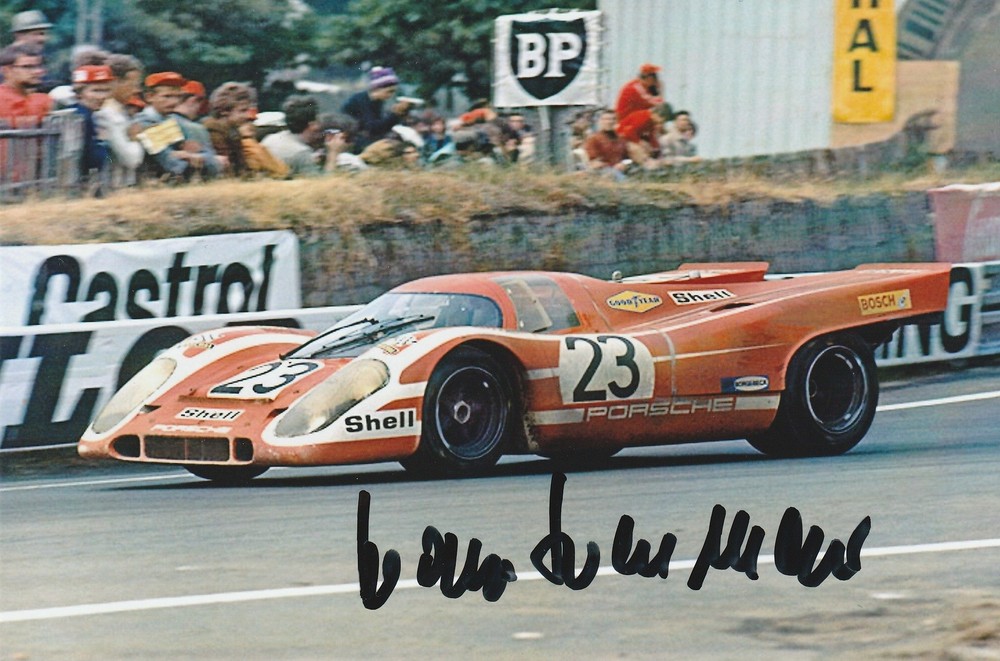 Hans Herrmann Original Signed Photo F1 Porsche Le Mans Racing Legend