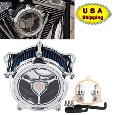 RSD Clear Air Cleaner Blue Intake Filter Kit for Harley M8 Softail Touring Trike