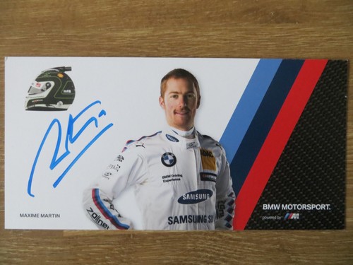 Handsignierte Autogrammkarte *MAXIME MARTIN* BMW Motorsportteam DTM Saison 2017